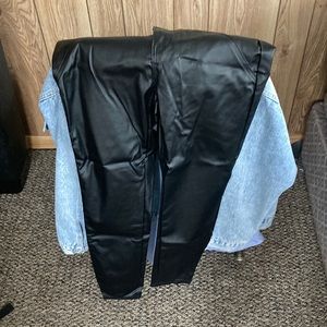 SHEIN leather pants